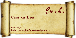 Csonka Lea névjegykártya
